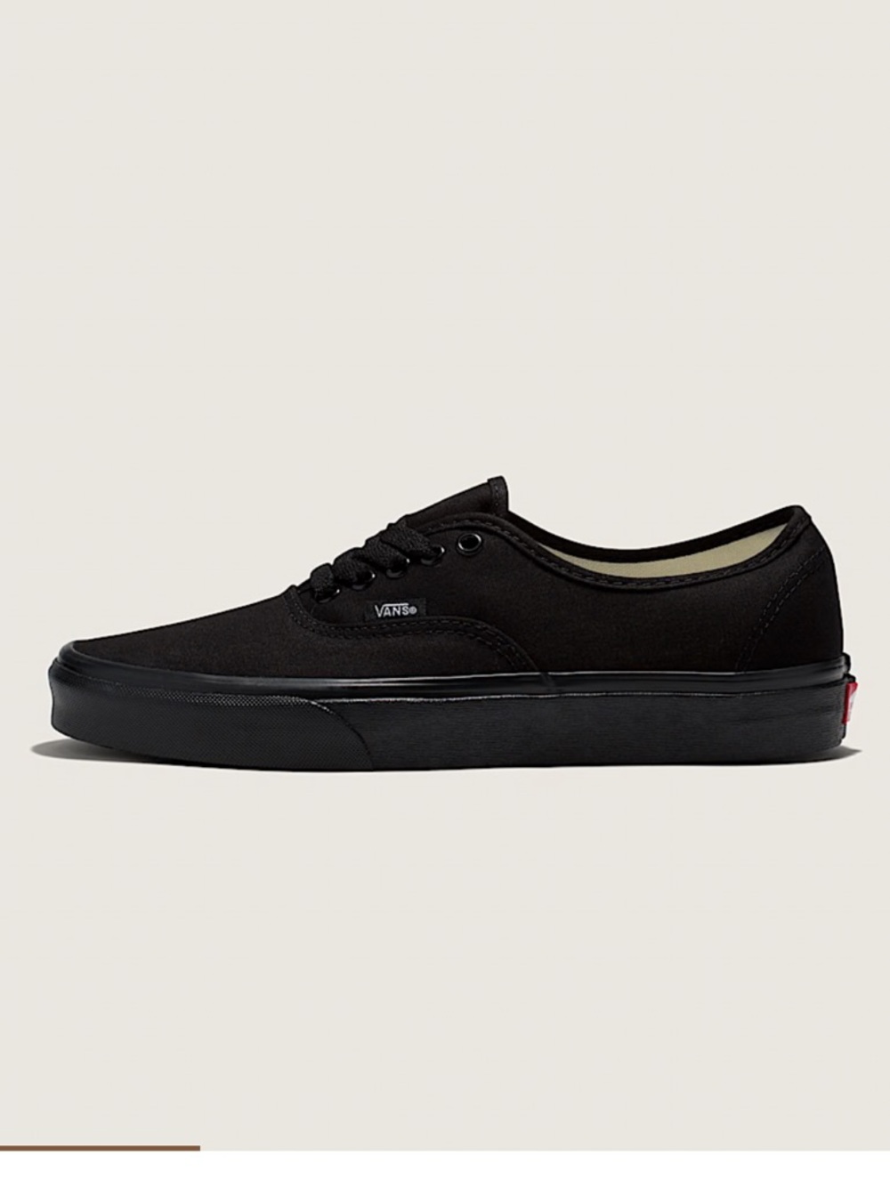 Vans Unisex Black Canvas Low-Top Lace-Up Sneakers size M 6.5/ W 8